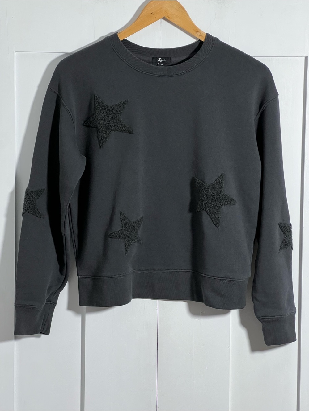 Rails Sonia Washed Black Star Sweatshirt XS